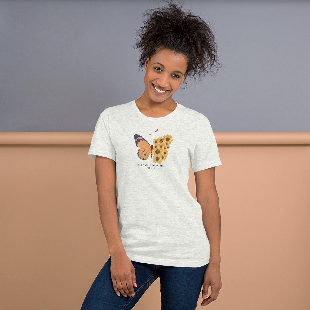 Butterfly-sunflower t-shirt